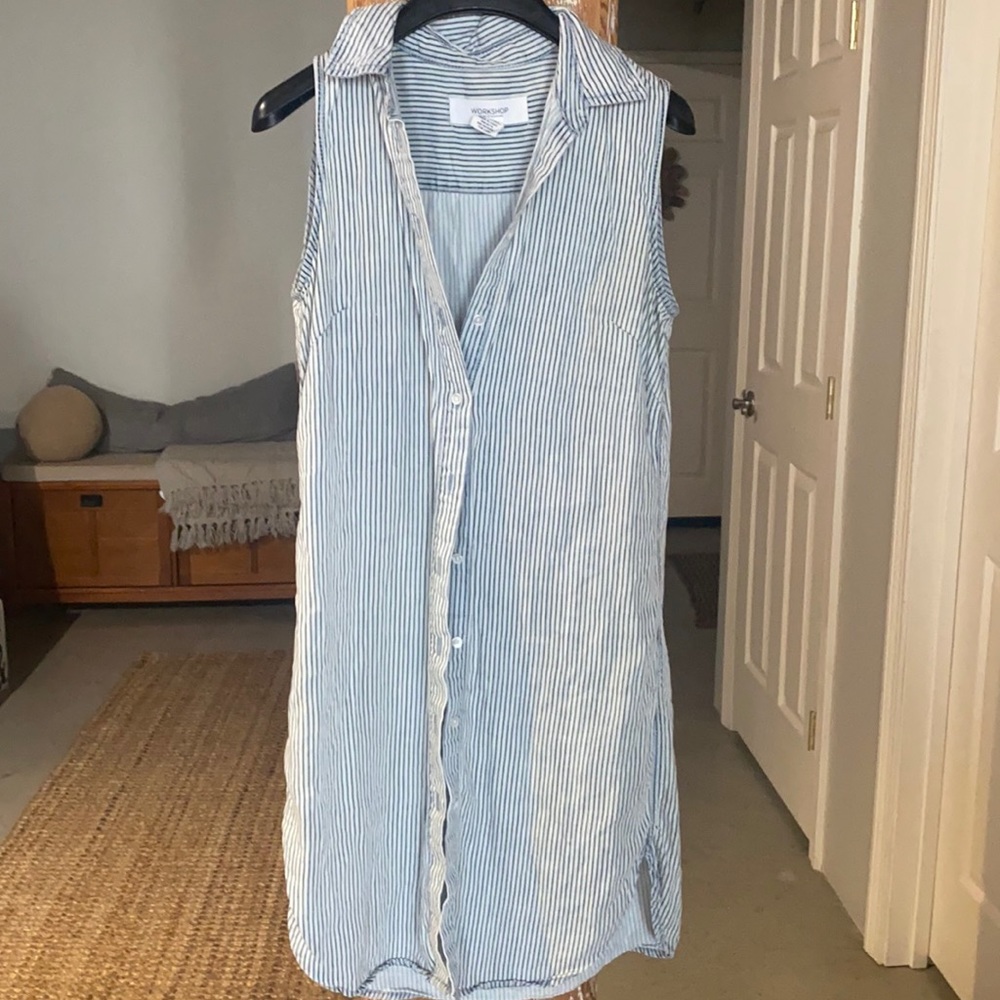 Button down collared dress